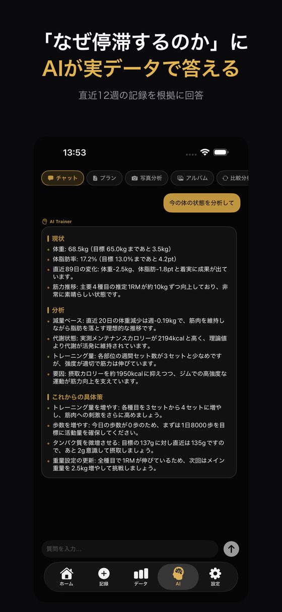 なぜ停滞するのかにAIが実データで答える画面